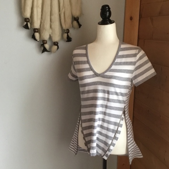 Michael Kors striped cotton short sleeved top - Picture 4 of 7